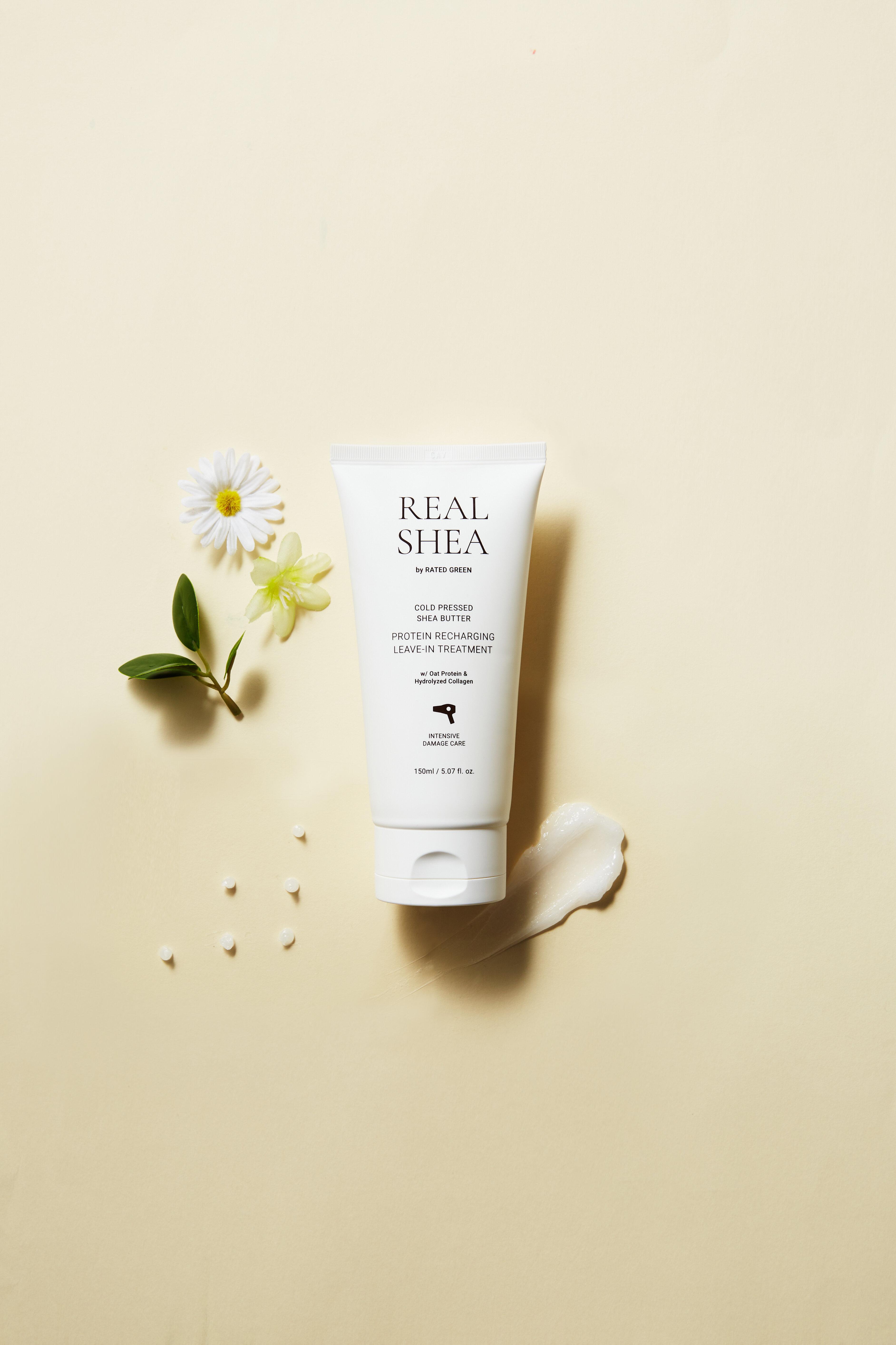 Термозахисний відновлювальний крем для волосся Rated Green Real Shea Protein Recharging Leave-in Treatment